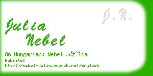 julia nebel business card